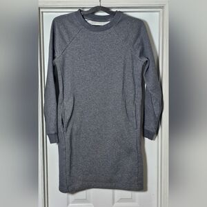 Pact Sweatshirt Dress Women's Small Courtside Organic Cotton Terry Fleece Gray